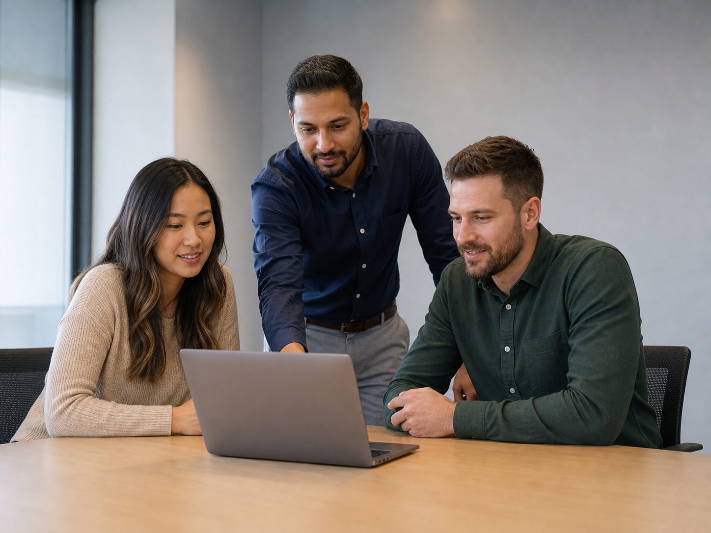 Business Professionals Meeting in Vancouver Office