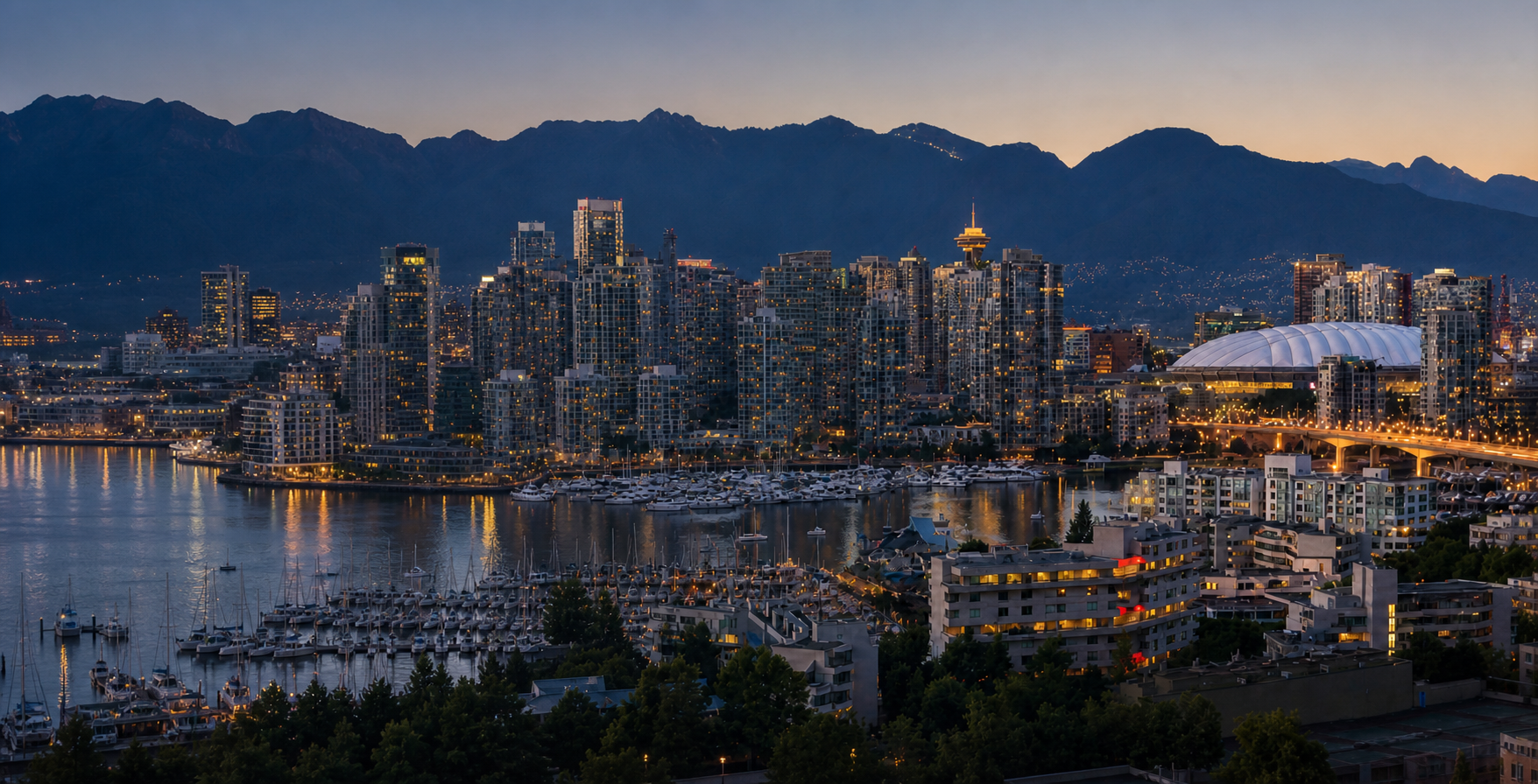 Vancouver Skyline at Dusk