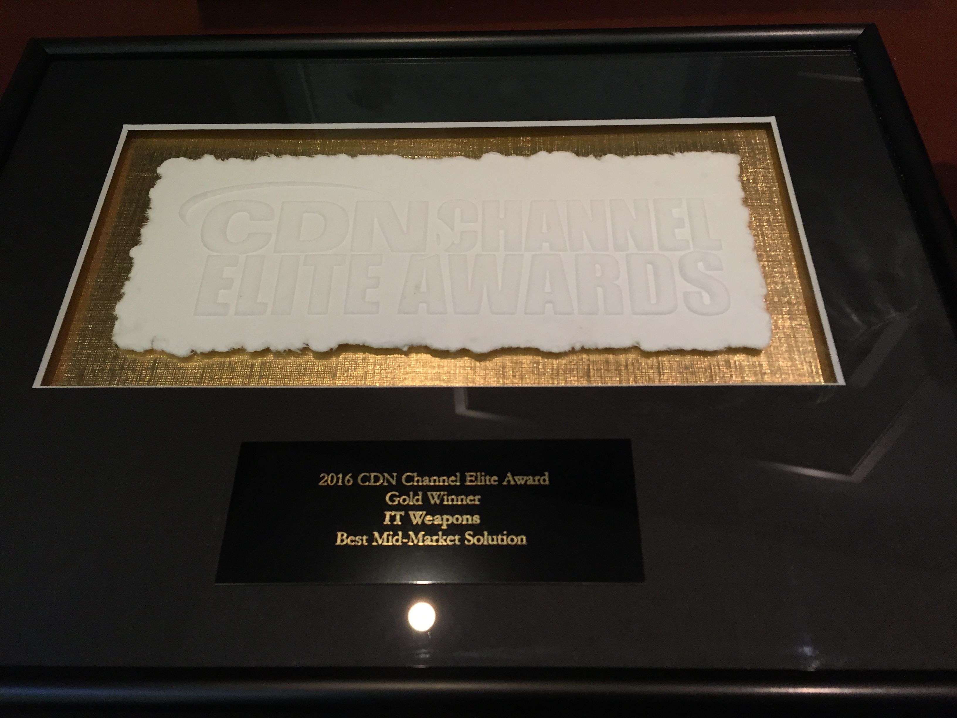 IT Weapons Wins Best Mid-Market Solution – Gold at CDN Channel Elite Awards