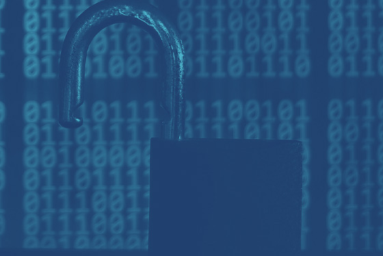 abstract image of an opened padlock