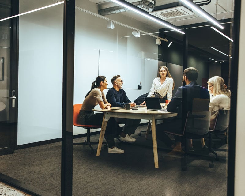 meeting in a conference room