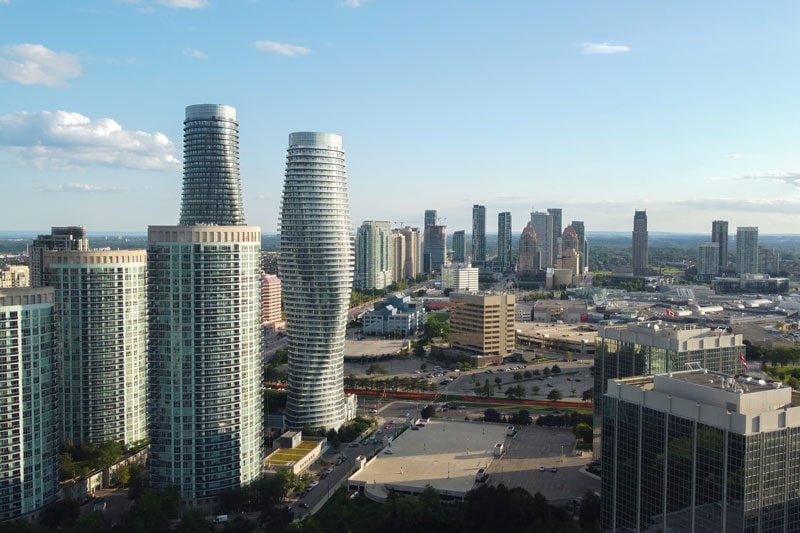 aerial view of Mississauga